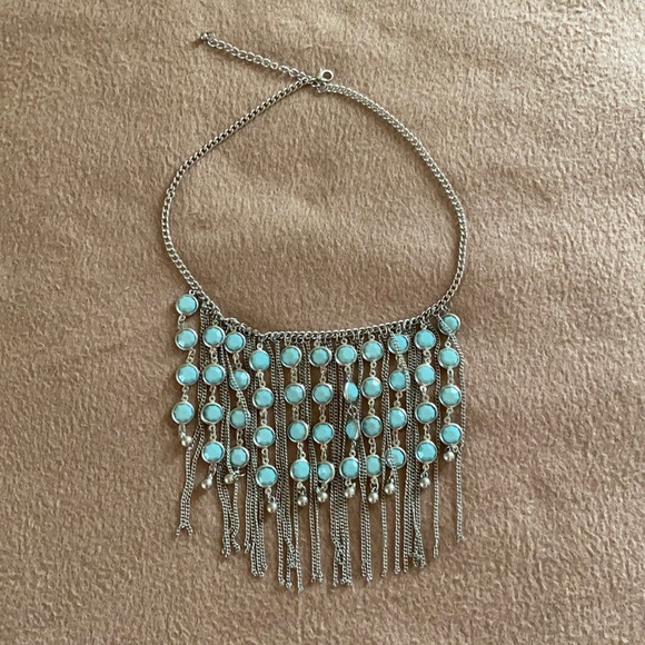 Boho-Chic Fringe Necklace - Picture 2 of 4